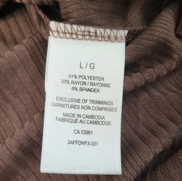 Denver Hayes 3/4 Sleeve Henley Shirt. Brown Size Large. - Picture 9 of 9